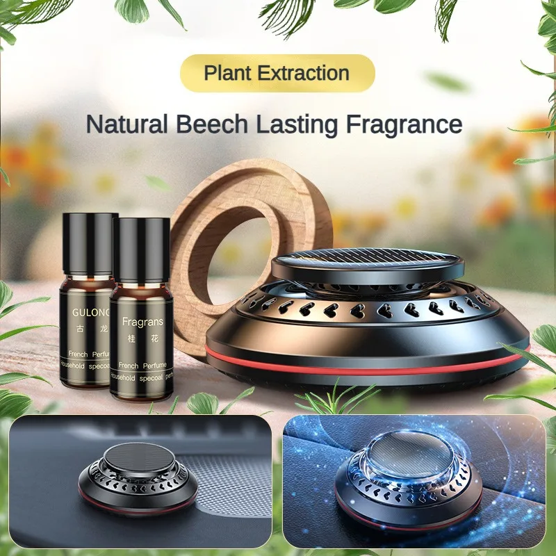 Perfume Fragrance Type - Car perfume solar-powered suspended rotating aromatherapy