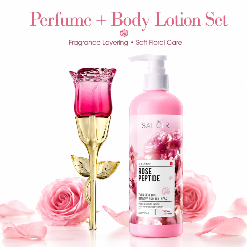 Rose Perfume & Body Lotion Set – обзор и цена Perfume Fragrance Lotion