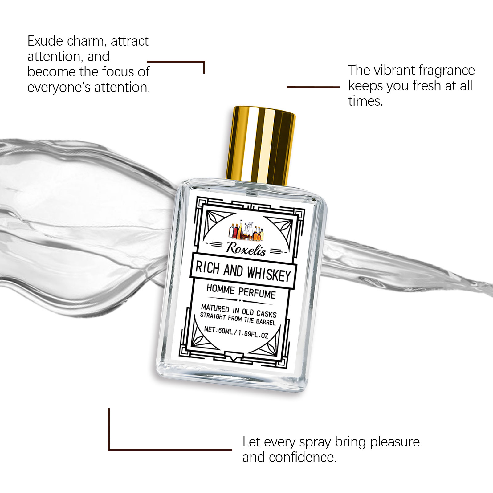 Roxelis 50ml Charm Whisky Men' – обзор и цена Perfume Fresh Fragrance